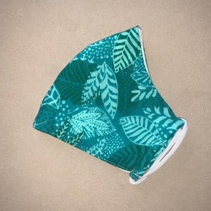 😷Tropical Herringbone Masq: Green Leaf